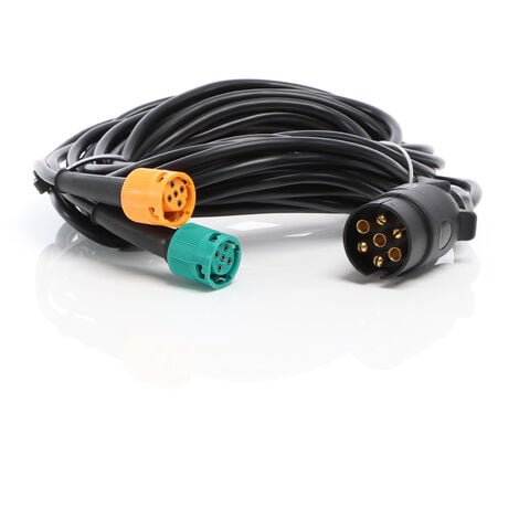 XPOtool Câble remorques 7 Broches de 5 m – avec 2 connecteurs 5 broches – pour alimentation des Feux arrière des Remorques et Caravanes