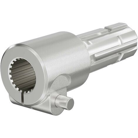 Wiltec Manchon de Prise de force Cardan - Longueur 175 mm - Raccord logement 1 3/8" 21D - Raccord sortie 1 3/4" 6D - Ø 36 mm/44,37 mm - Arbre cannelé de tracteur