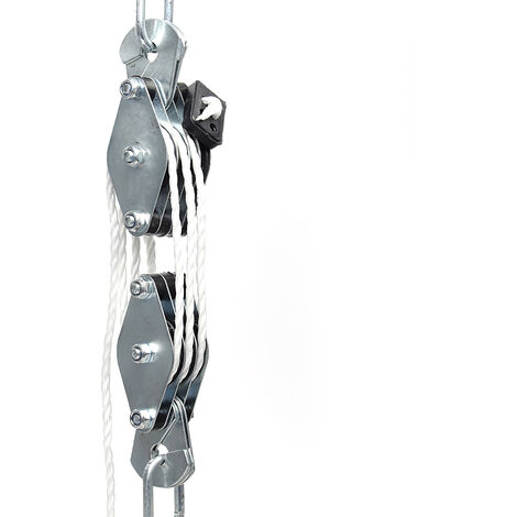Xpotool – Palan manuel 180 kg – Câble Bowden 20 m – Hauteur de levage 3 m – Poulies de guidage pour chantiers et travaux lourds