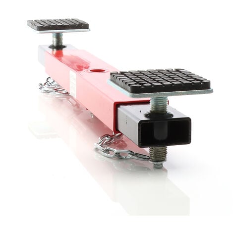 Wiltec Traverse de levage pour cric, capacité de charge 2000 kg, Réglable, avec Patins en Caoutchouc, Véhicules Atelier Garage