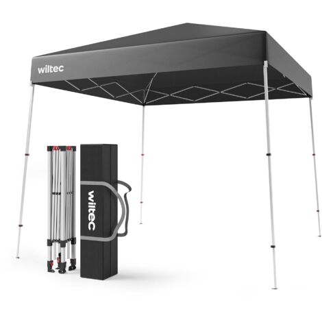 Wiltec – Tonnelle de jardin pliante 2,5 x 2,5 m – imperméable avec protection UV 50+ – structure en acier robuste – montage rapide avec verrouillage central