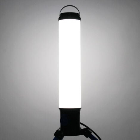 XPOtool Tour d’éclairage Projecteur de chantier LED 200W 360° Spot de 20 000 lumen avec Prise Projecteur Baladeuse Éclairage Obsucurité Dispositif de sécurité Chantier Lampe
