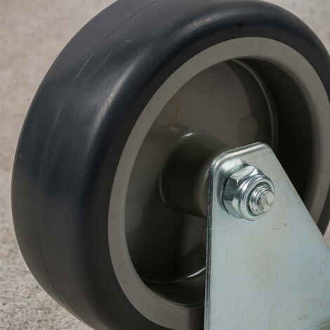 Wiltec Jeu 4x Roulette Pivotante En Plastique – 100 Mm – Capacité De Charge 150 Kg – Roue Avec Blocage Total Et Plaque De Montage – Transport Appareil Accessoire Meuble – Usage Silencieux Sans Trace