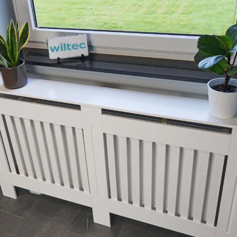 Toboli Cache-radiateur – Blanc – 152 x 19 x 82 cm – en MDF – Couverture ...