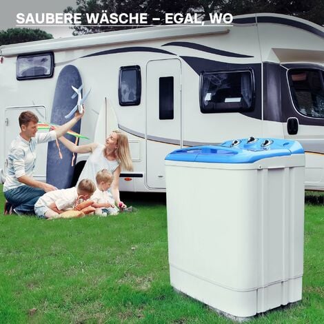 oneConcept Ecowash-Pico Mini machine à laver avec essorage 3,5 kg 380 W -  noir Noir