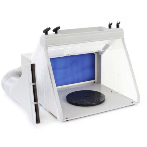 Wiltec Cabine d’aspiration pour aérographie airbrush 12 V – avec Paint Station, Tuyau échappement, Éclairage – 52 dB – 4 m³/mn – Filtre extraction vapeur – Tatouage modélisme manucure Nail Art (1/5)