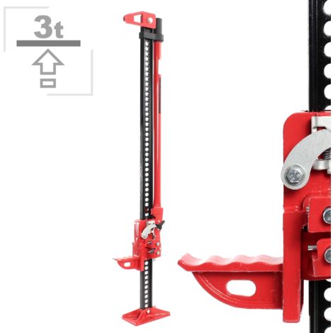 Cric Farm Jack Tout-terrain WilTec 3000kg - Hauteur 12,2-76cm - Pour ATV, 4x4 - Neuf