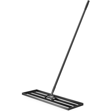 Wiltec – Râteau de nivellement 914 x 254 x 2050 mm – Acier inoxydable – Manche réglable 2 m – Pour niveler sol et épandre terre