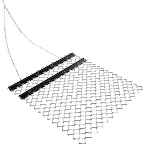 Wiltec – Herse de prairie traînée pliable en acier 155 x 123,5 cm – Aération et nivellement du sol – Compatible tracteurs, ATV, UTV