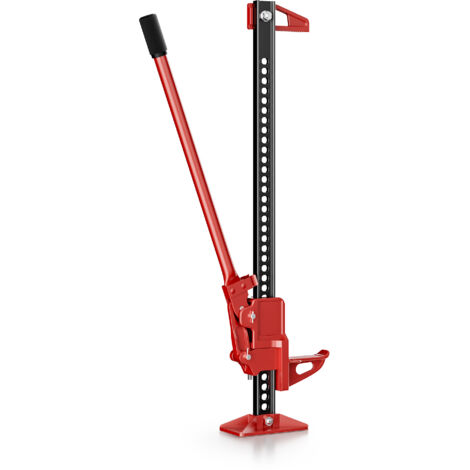 Wiltec – Cric à crémaillère 3000 kg – Hauteur de levage 12,2-76 cm – Acier robuste pour terrains accidentés – Dépannage véhicule tout-terrain