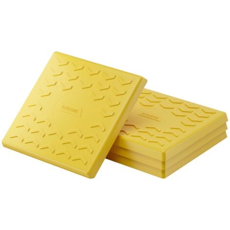 Wiltec Kit De 4 Cales De Roue Vert Charge 18174 Kg/cale En Hdpe Support Stabilisateur Roues Véhicules Lourds Set Cale... à Prix