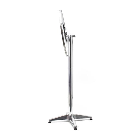 Table bistro haute de bar Aluminium Pliable Réglage en hauteur 74/114cm Ø60cm Meuble Terrasse Salon