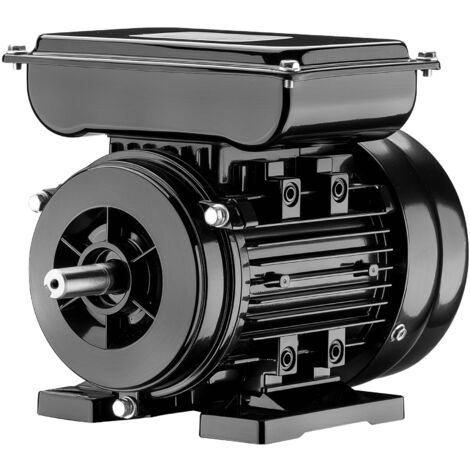 Wiltec Moteur électrique asynchrone monophasé à induction – 1,1 kW (1,5 CV) – 1450 tr/min – 230 V – 4 pôles – Boîtier en aluminium – D’application polyvalente