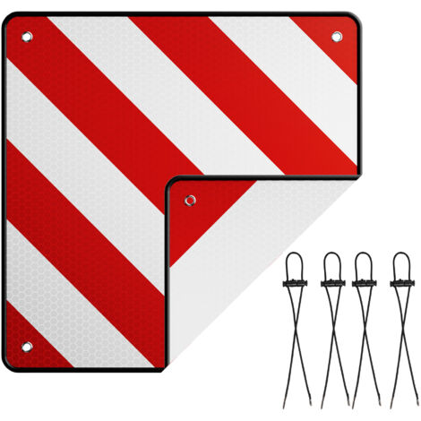 Wiltec – Panneau de signalisation 50 x 50 cm – Réflecteur 2 en 1 homologué Espagne et Italie – Fixation par œillets – Visibilité optimale (1/5)