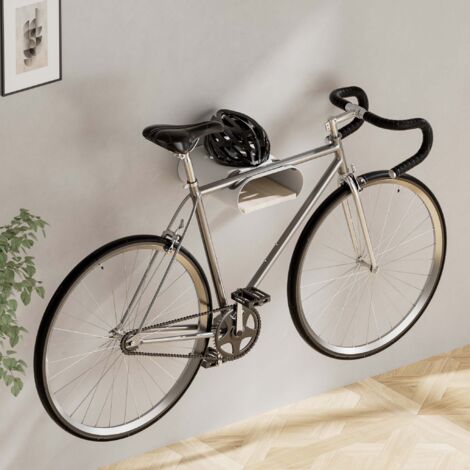 Support Vélo Mural Wiltec Support Mural Pour Vélo Blanc 25,6 X 30 X 11,4 Cm Porte Vélo Mural Jusqu'à 25kg
