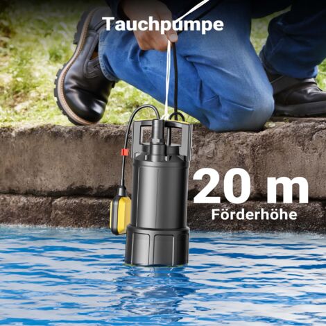 Pompe Immergée Eau Propre Wiltec Pompe électrique Pour Eaux Sales – Submersible – 400 W / 7500 L/h – Refoulement Max. 5 M – Avec Flotteur – Particules Jusqu'à 35 Mm Pompe Immergée Eau Propre Wiltec Pompe électrique Pour Eaux Sales – Submersible – 400 W / 7500 L/h – Refoulement Max. 5 M – Avec Flotteur – Particules Jusqu'à 35 Mm