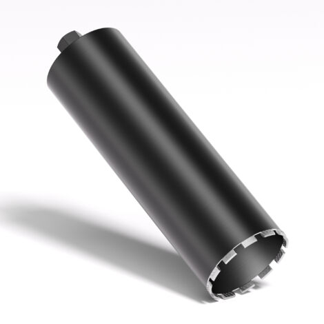 Wiltec Foret diamant pour Carotteuse Ø 152 mm – Haut rendement – 1¼ UNC – Longueur 450 mm – Métal fritté – Forage à humide – Chantier Carrelage Béton – Trépan Couronne Diamant