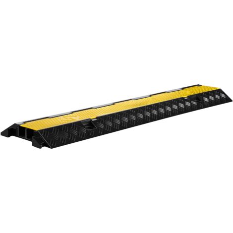 Wiltec – Passe-câble à 2 canaux 980 x 240 x 45 mm – Capacité de charge 13 t – Caoutchouc et PP – Base antidérapante pour sécurité