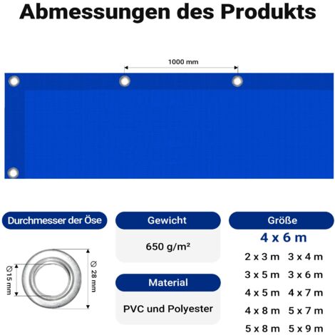 Bâche De Protection Remorque Bleue 209x114x88 Cm - Housse Imperméable Anti-vol Avec Fermeture