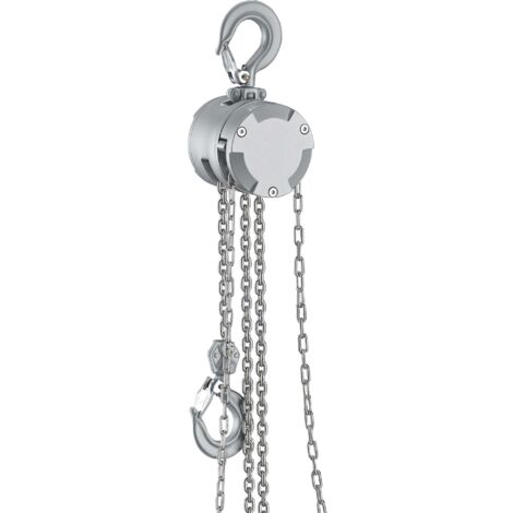 Wiltec – Palan à chaîne aluminium 500 kg – Hauteur de levage 3 m – Chaîne G100 résistante à la corrosion – Crochets pivotants pour installation rapide (1/5)