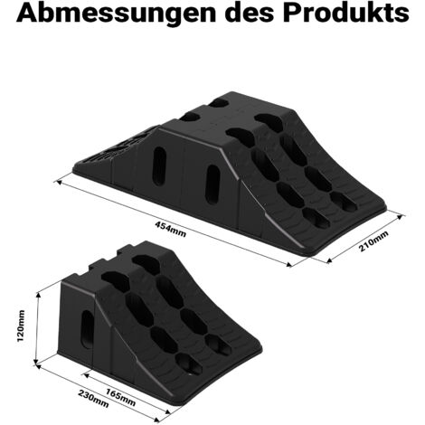Cales De Roue Robustes En PE-HD – 2 Tonnes Par Paire, Surface Antidérapante, Pour Voitures, Caravanes, Remorques - 4