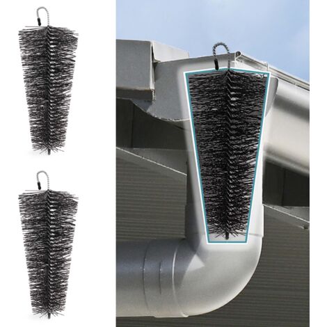 XPOtool Set 6x Brosse Protège-gouttière Tuyaux De Descente, 8-12 X 25