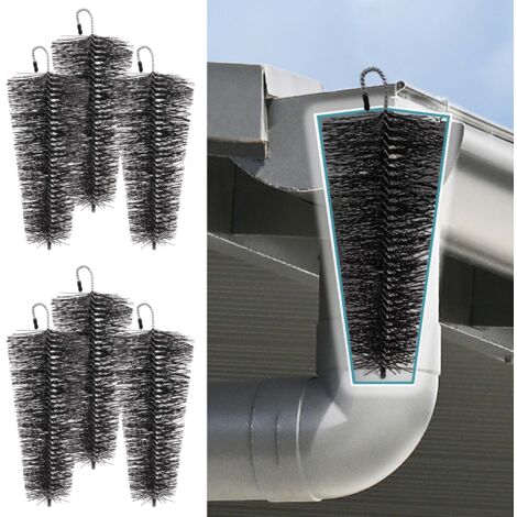 Brosse Protège-gouttière Tuyaux De Descente, 8-12 X 25 Cm, Hérisson