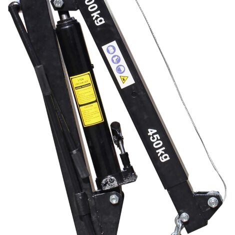 Grue De Levage Wiltec 500kg - Tête Pivotante 360° Pour Pick-up Et Remorques - Socle D'ancrage Robuste