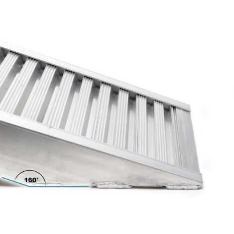 2 Ramps De Chargement Moto/ATV En Aluminium - 161cm, Support Jusqu'à 4050kg, Surface Antidérapante