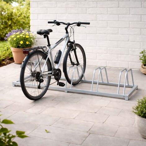 Râtelier à Vélos Relaxdays 5 Places – Acier Galvanisé, Support Stable, Neuf
