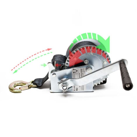 VidaXL Treuil Manuel Avec Sangle Treuil à Câble Treuil à Main Robuste Remorques De Bateau Camions Auto Applications Mobiles 1130 Kg