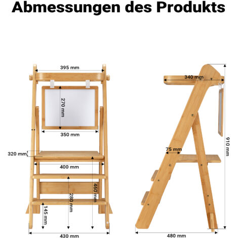 Leertoren | 46 x 46 x 89 cm | Bamboe - HandelsOnderneming Michielsen