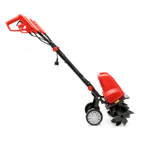 Wiltec Motobineuse électrique 1500 W – Vitesse à vide 400 tr/min – Profondeur de travail 220 mm – Motoculteur pour Binage Sarclage Ensemencement – Fraiseuse de jardin jardinage