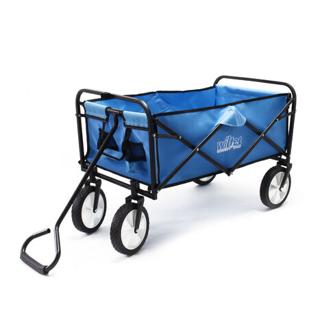 Toboli Chariot Enfant Pliable Gris 100 kg Poignée Télescopique Transport  Outils Tout-terrain Plage