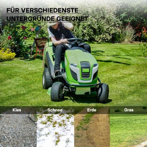 Wiltec Pneu 16x5.00-8 pour tracteur à pelouse – 420 x 420 x 130 mm – capacité de charge max. 300 kg – pour Roue Tondeuse à gazon Brouette Chariot Diable
