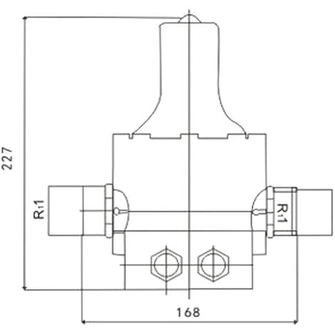 Wiltec Pressostat SKD-1 avec câble – 230 V – 174 x 168 x 228 mm – 1 phase Monophasé – 10 bar – Pour pompe domestique, pompe puits – Commande de pompe
