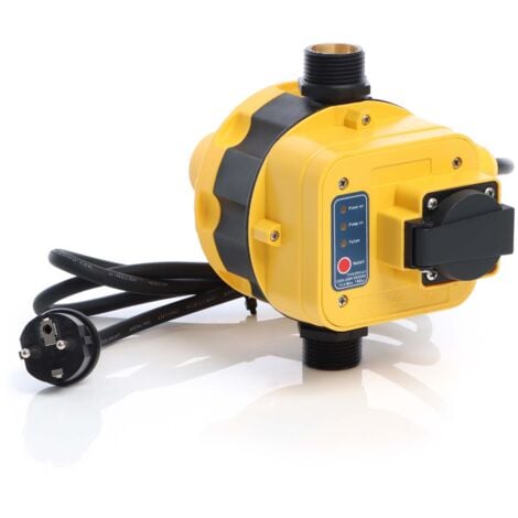 Wiltec Pressostat EPC-5 avec 1 Câble et prise – 175 x 185 x 150 mm – 230 V – 10 bars – Réseaux d’eaux domestiques & Pompes monophasées – Anti-marche à sec