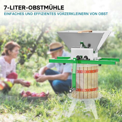 Broyeur à Pommes Professionnel Électrique - 1500W, 2800 Tr/min, 800 Kg/h - Acier Inoxydable - Pour Fruits, Cidre - 9