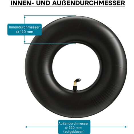 Chambre à air pour pneu de tracteur à pelouse 13x5.00-8 avec valve coudée roue tondeuse à gazon