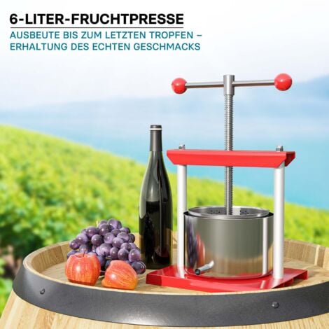 Pressoir Fruits Manuel Pressoir à Fruits Manuel VEVOR 2L - En Acier Inoxydable Et Bois - Parfait Pour Jus, Vins Et Cidres Maison Presse Jus Maison