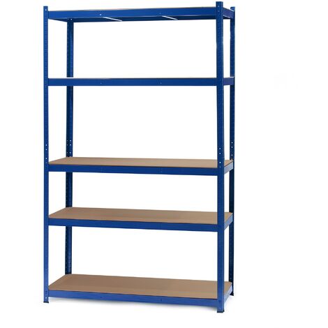 Lot De 4 étagères Métal XXL - 220x120x45 Cm - 5 Plateaux - Charge Max 1325 Kg - Modulable Et Robuste