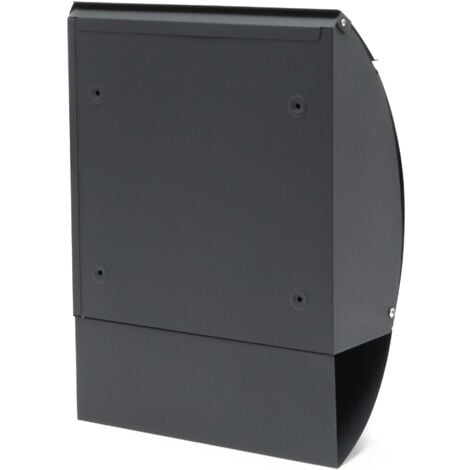 Produit B Design Boîte Aux Lettres v24 Anthracite JOURNAL rôle Boîte aux lettres murale