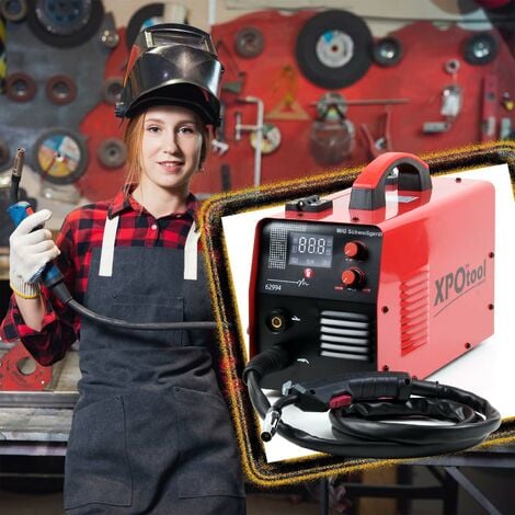 Wiltec Poste à souder MIG à Onduleur – technologie IGBT, pour Soudage MIG/MMA – 40-160 A – avec Fil fourré, Électrodes, Chalumeau et Accessoires