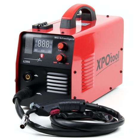 Wiltec Poste à souder MIG à Onduleur – technologie IGBT, pour Soudage MIG/MMA – 40-160 A – avec Fil fourré, Électrodes, Chalumeau et Accessoires