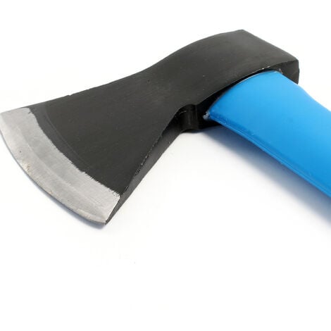 Wiltec Hache à fendre – 470 x 160 x 30 mm – tête 1000 g, manche 450 mm – lame en acier carbone, manche en fibre de verre – Fendeur de bois de chauffage, Sylviculture, Jardin, Camping