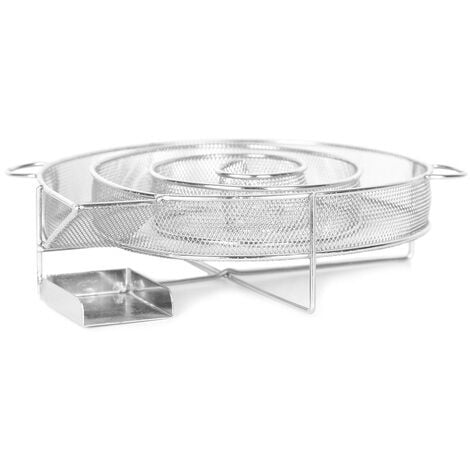 Wiltec Générateur de fumée froide 16x4,5cm Fumage à froid Serpentin fumoir Forme ronde Smoker BBQ Viande Légumes Poisson Saumon
