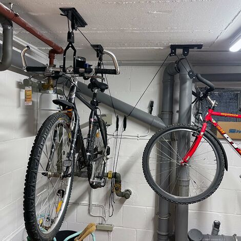 Support Ascenseur Vélo 20 kg Porte- Bicyclette Rangement Garage Stockage Plafond Élévateur