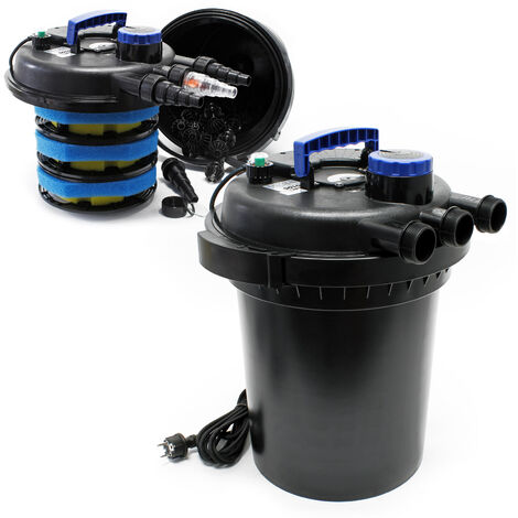 SunSun Kit de Filtration de Bassin à Pression 10000l avec 11W UVC  Stérilisateur et 20W éco Pompe