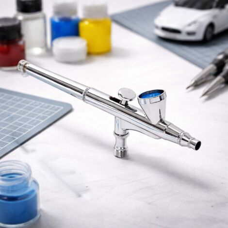 Aérographe Wiltec HS-30-1 Double Action – Buse 0,3 Mm, Godet 7 Ml Pour Modélisme & Nail Art