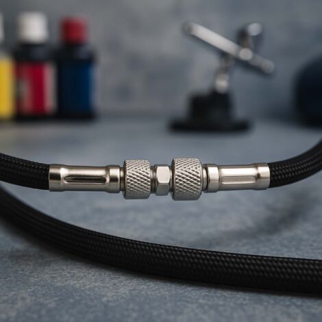Accessoires Aérographe Raccord Connecteur Fermeture Rapide - Métal Argenté Professionnel Neuf